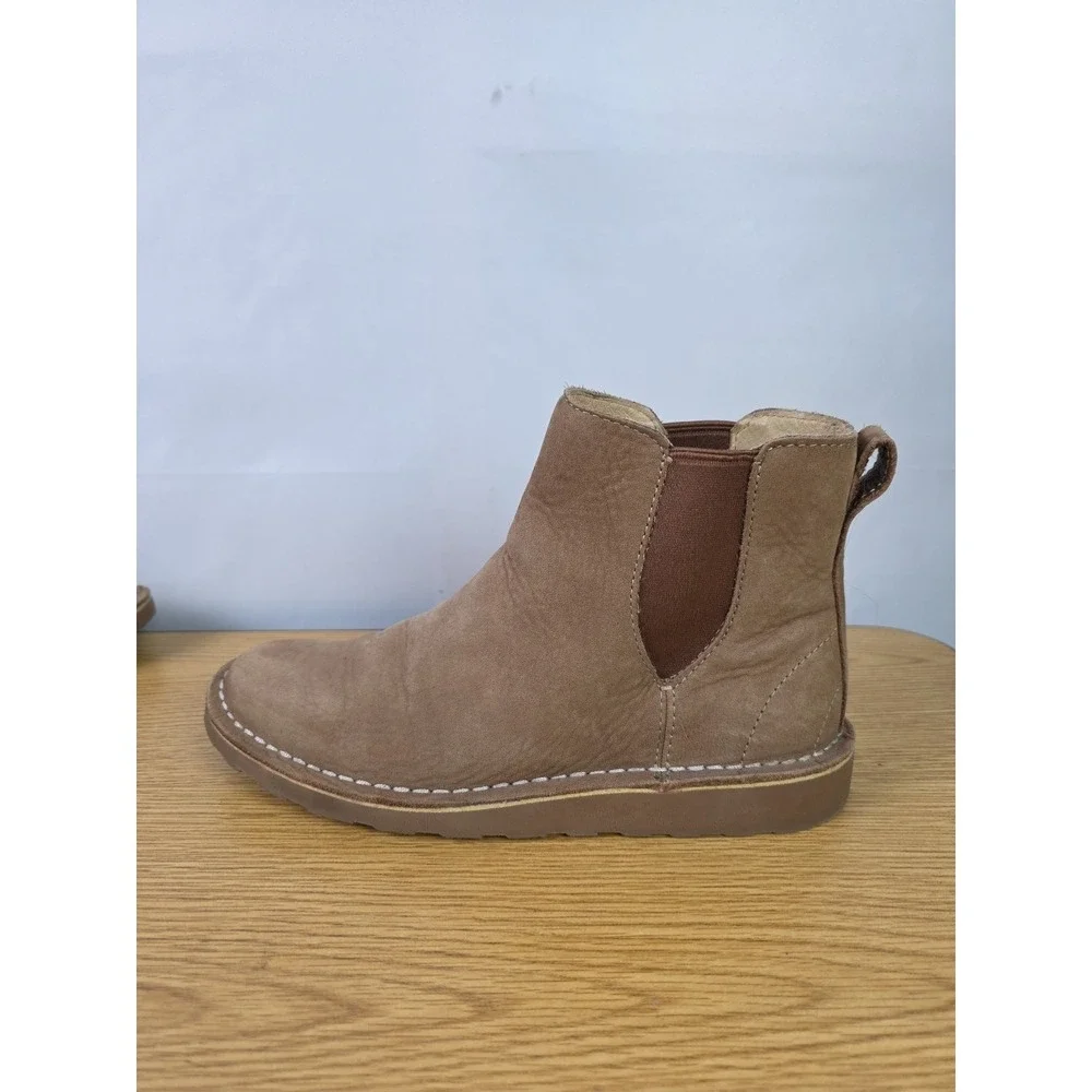 L.L. Bean Stonington Women's 9M Chelsea Ankle Boots‎ Brown Suede Leather Comfort
